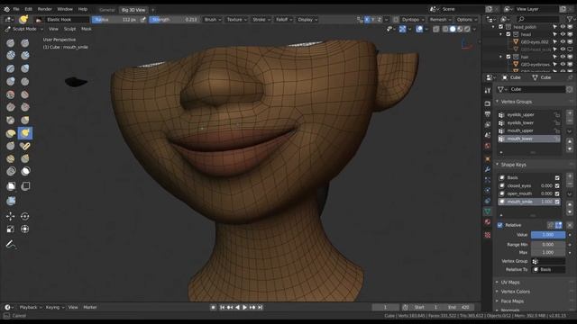 Лепка выражения лица. Урок 34 смотреть онлайн