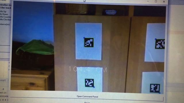 DJI Tello drone is approaching an AruCo marker смотреть онлайн