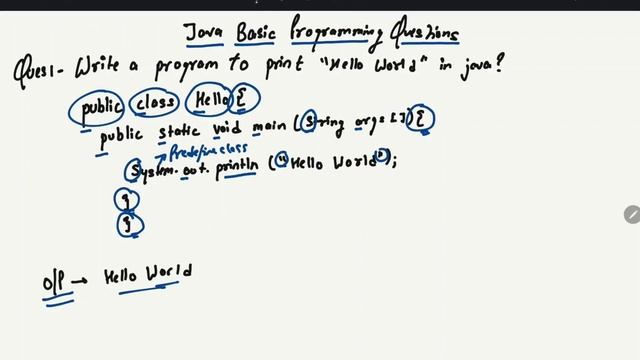 Write a program to print hello world in Java in hindi | Java Programming Questions Series смотреть онлайн