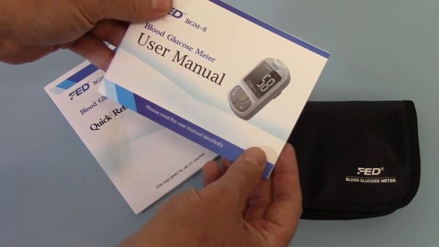 FED BGM-II BLOOD GLUCOSE MONITOR GLYCOMETER / METER pack contents and demonstration part 1 смотреть онлайн