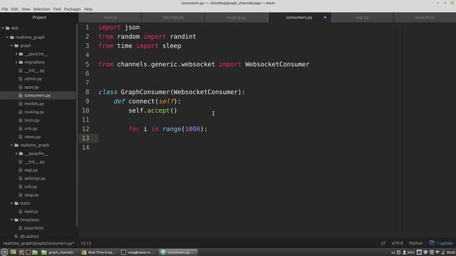 Django Channels Tutorial ?: Real Time Graph with Chart.js | Django Websocket смотреть онлайн
