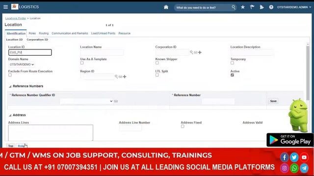 Creating Corporations and Locations Master Data in Oracle Transportation Management Cloud смотреть онлайн