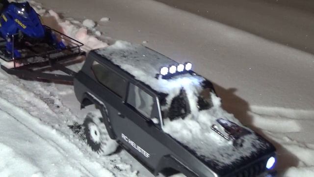 Long Track Rc Snowmobile Polaris RMK Kahos,rc Truck 6x6 Plowing,rc Buldozer Plowing.