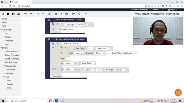 Binary Bot Gratis | Cara Membuat Binary Bot DIGIT OVER 1 Mudah Step By Step (With Subtitle) смотреть онлайн