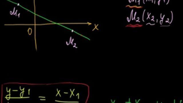 §11 Уравнение прямой, проходящей через две точки на плоскости смотреть онлайн