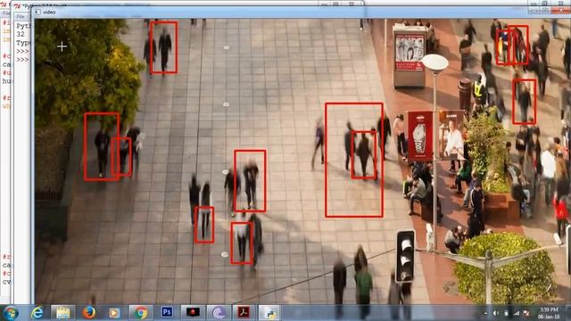 Human Detection using Haar Cascade classifier and OpenCv in Python смотреть онлайн