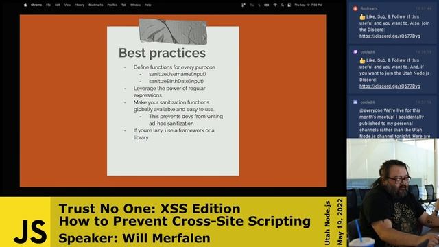Trust No One: XSS Edition - How to Prevent Cross-Site Scripting - May 19th, 2022 Utah Node.js смотреть онлайн