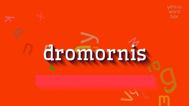 How to say "dromornis"! (High Quality Voices) смотреть онлайн