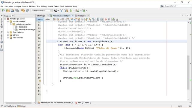 Métodos get and set con la clase List en Java #1 смотреть онлайн