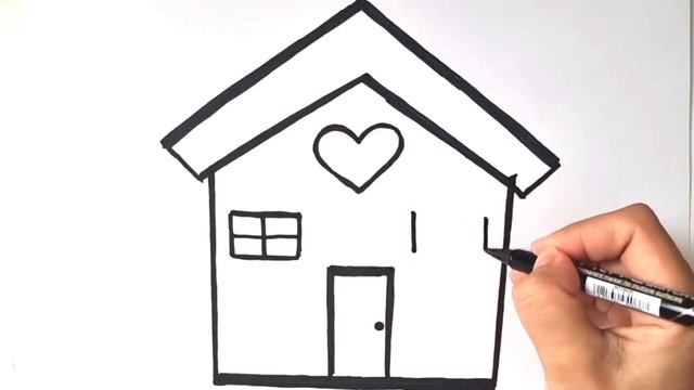 Как нарисовать домик для детей | How to draw a house step by step | Bolalar uchun uy rasm chizish смотреть онлайн
