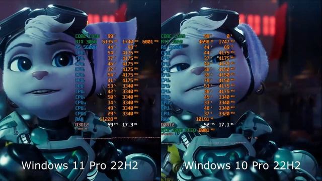 Ratchet & Clank: Rift Apart on Windows 10 vs Windows 11 (Lenovo IdeaPad Gaming 3 15ACH6 Type 82K2) смотреть онлайн