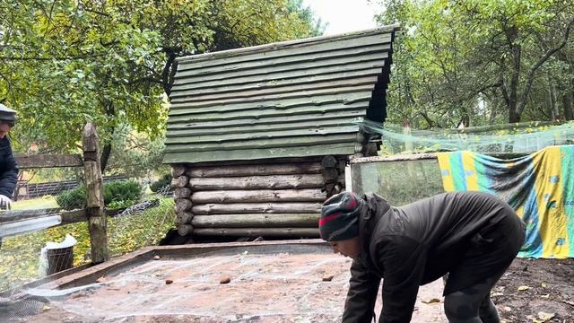 Беларусь| Строительные работы продолжаются. Делаем бетонный пол в курятнике с сеткой от грызунов. смотреть онлайн
