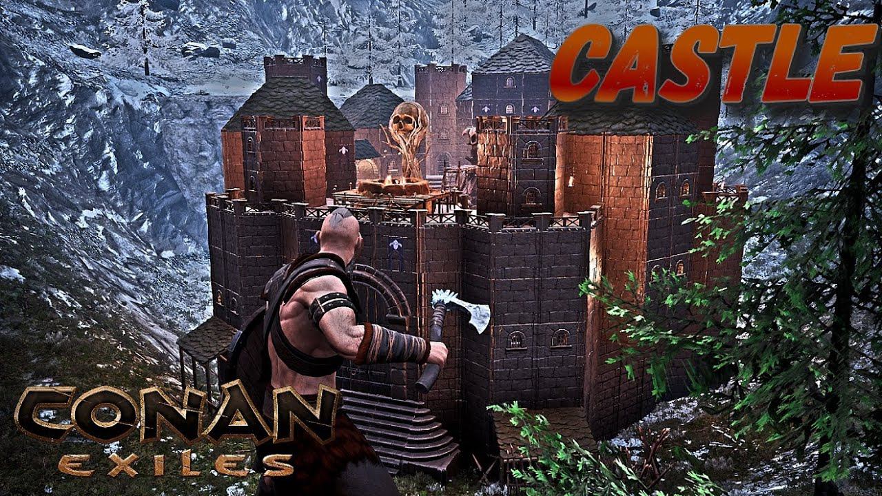 HOW TO BUILD A FUNCTIONAL CASTLE [Timelapse] - CONAN EXILES смотреть онлайн