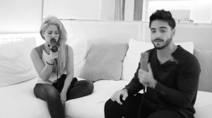 Shakira & Maluma singing "Trap" in the studio