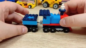 Паровоз с угольным вагоном из Lego