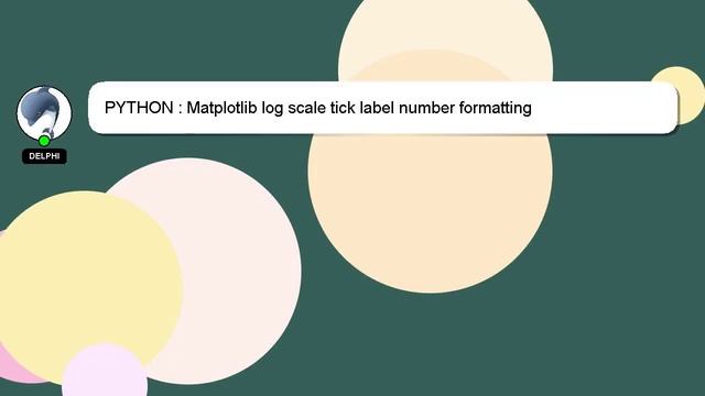 PYTHON : Matplotlib log scale tick label number formatting смотреть онлайн