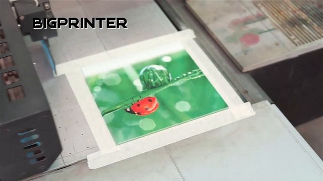 BIGPRINTER UV printing with Varnish and without on glass / печать с лаком и без лака на стекле смотреть онлайн