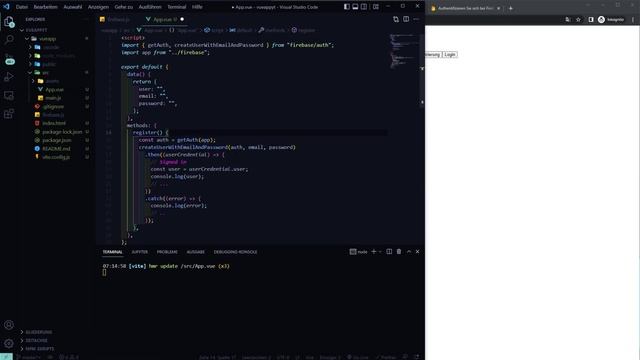 VueJS & Firebase | Authentication mit Firebase (incl. Persistance) | Vue + Firebase Tutorial смотреть онлайн