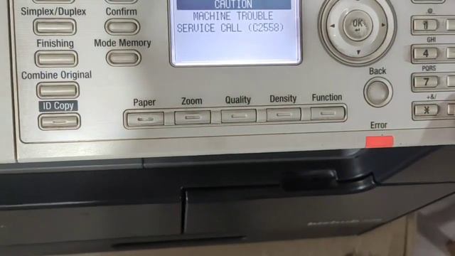 How to clear c2558 error on Konica Minolta bizhub 215, 226, Code Error C2558 fixed @TechMeta смотреть онлайн