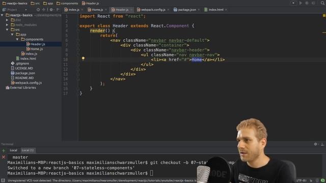 ReactJS Basics - #10 Stateless Components смотреть онлайн