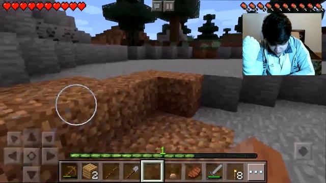 Выживание в minecraft PE 0 15 #2 основы выживания  СТРОИМ ПЕРВЫЙ ДОМ ОТ МОНСТРОВ