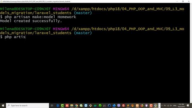 Laravel - models, migrations смотреть онлайн
