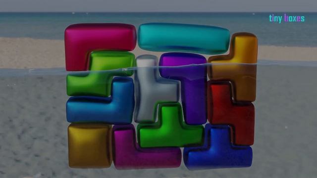 Tetris falling into the sea - water tetris - vidéos de tetris relaxantes смотреть онлайн