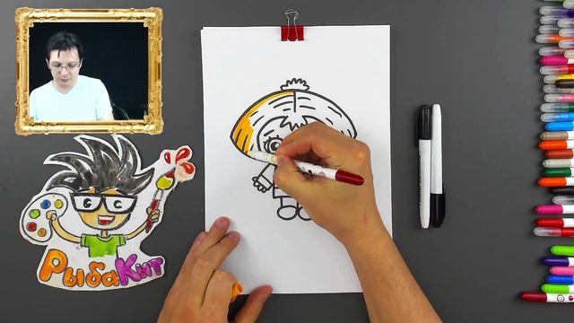 Как нарисовать Домовенка КУЗЮ - простые рисунки для детей от РыбаКит смотреть онлайн