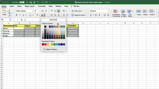 Ms Excel: Basic format, Font type, size, style and alignment смотреть онлайн
