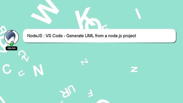 NodeJS : VS Code - Generate UML from a node.js project смотреть онлайн