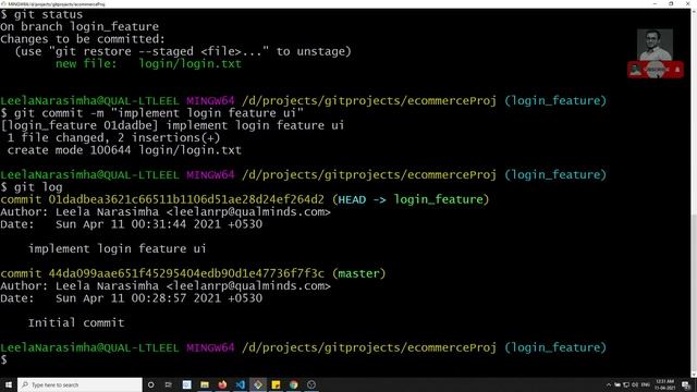 12. Practical implementation of the git branching in the project - GIT смотреть онлайн