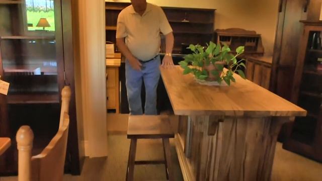 Rustic Pine Simplicity Kitchen Island from reclaimed pine, Mennonite Furniture Richmond Hill смотреть онлайн