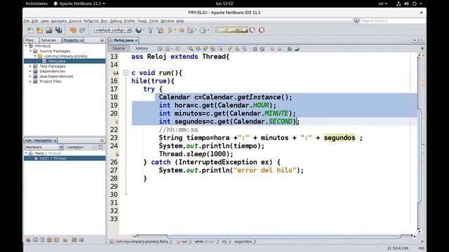 Thread | Hilos en Java, Ejemplo práctico: Reloj Digital. смотреть онлайн