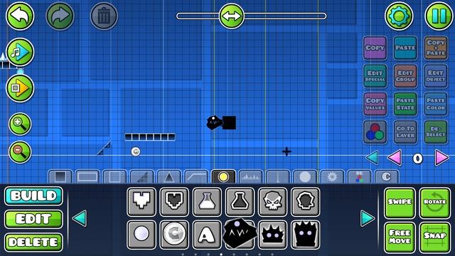 Строю свой уровень в геометри даш! Часть 2! смотреть онлайн