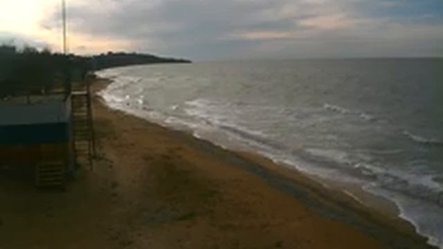 Пляж в Щёлкино, 10.02.2015, ч.3 - видео с камеры 1 смотреть онлайн