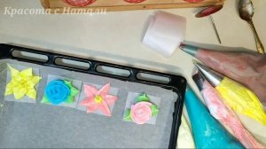 УКРАШЕНИЯ ДЛЯ КУЛИЧЕЙ ИЗ ФРАНЦУЗСКОЙ МЕРЕНГИ. Цветы из БЕЗЕ для ТОРТОВ и КУЛИЧЕЙ.