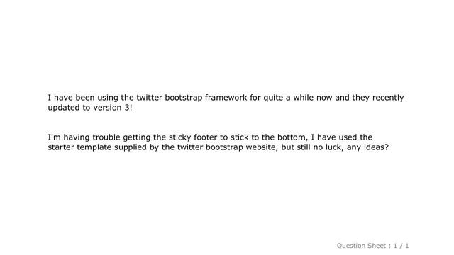 CSS : Twitter Bootstrap 3 Sticky Footer смотреть онлайн