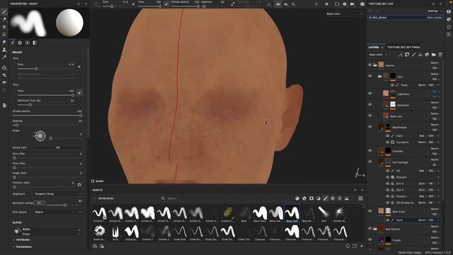 How to make SKIN TEXTURES in Substance Painter смотреть онлайн
