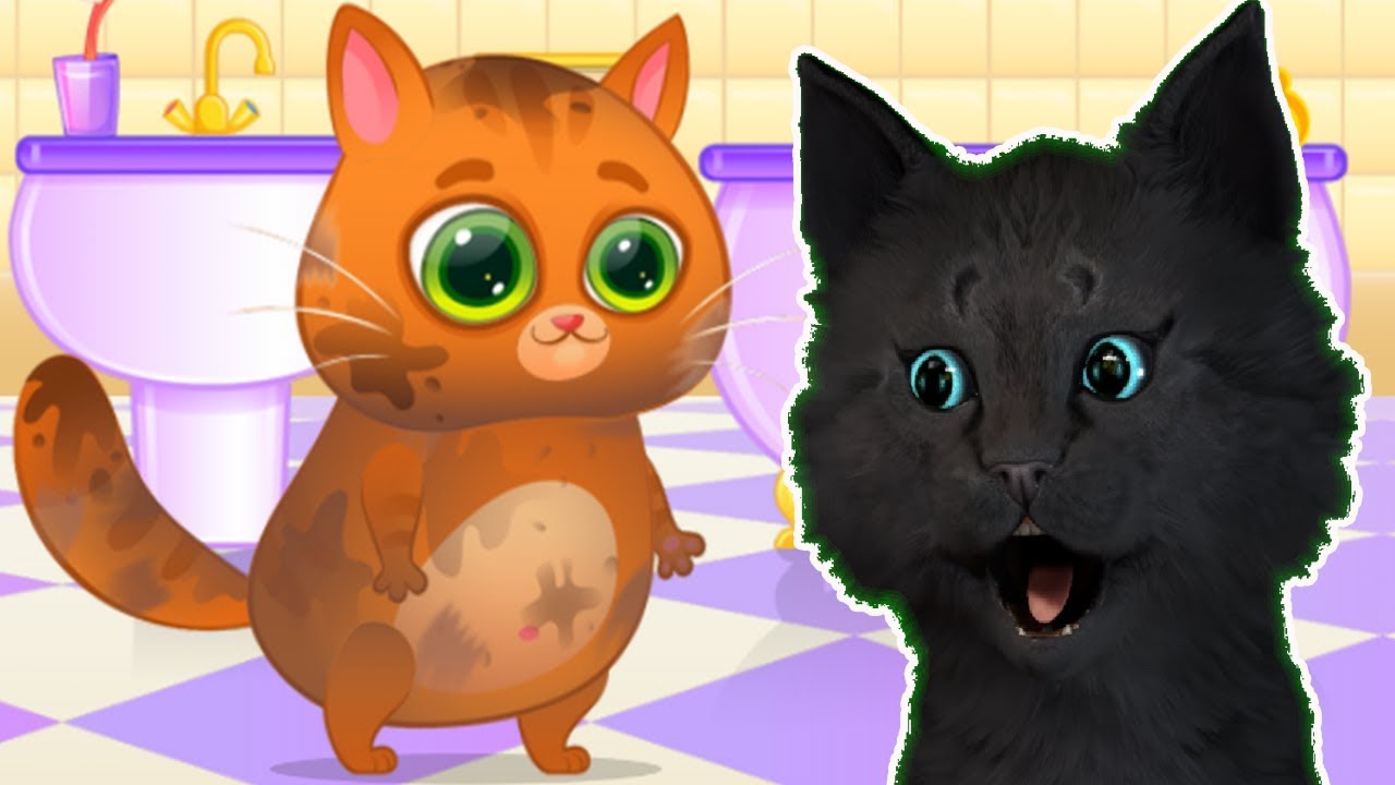 САМЫЙ ГРЯЗНЫЙ КОТ И ГОВОРЯЩИЙ СУПЕР КОТ ( ИГРА для ДЕТЕЙ ) bubbu мой виртуальный питомец смотреть онлайн