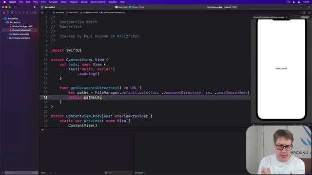 Writing data to the documents directory – Bucket List SwiftUI Tutorial 2/12 смотреть онлайн