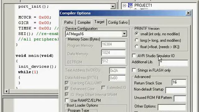 work with ImageCraft C Compiler for AVR microcontroller смотреть онлайн