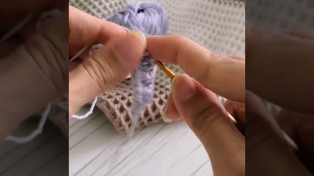 Вафельный узор крючком смотреть онлайн