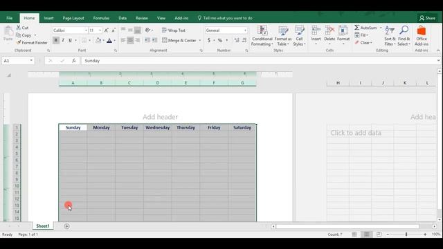 How to Create a Month Calendar in Excel - Tutorial ? смотреть онлайн
