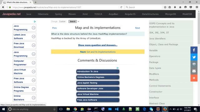 What is the data-structure behind the Java HashMap implementation?
| javapedia.net смотреть онлайн