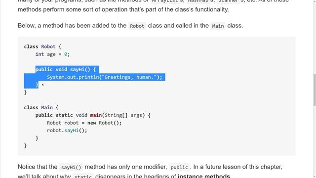 Instance Attributes and Methods - Java Basics 5.2 смотреть онлайн