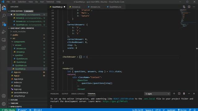 Create a Quiz App in React.js смотреть онлайн