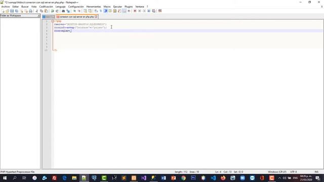 conexión php con sql server usando xampp смотреть онлайн