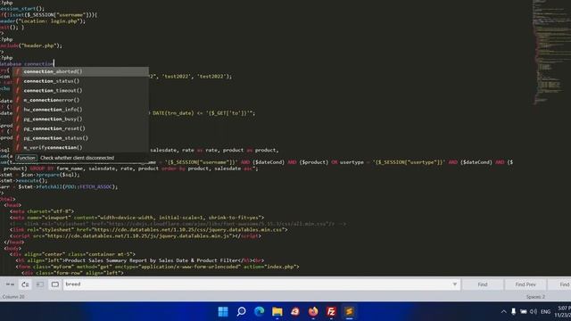 Search by date range and filter Pivot Report Cumulative Sum using PHP SQL Source Code смотреть онлайн
