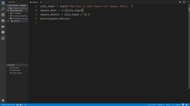02 - A Full Python Refresher - 005 Getting user input смотреть онлайн
