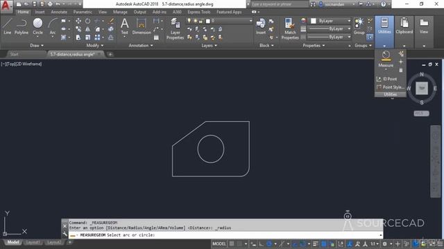 Autodesk Autocad - Finding Distance Radius Angle and co ordinates - Video 45 смотреть онлайн